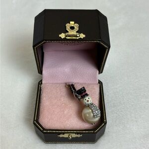 Juicy Couture Snowman with Top Hat Retired Rhinestone Embellished Charm